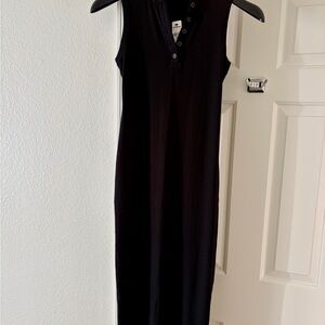 Express Black Buttoned Tank Top Dress XS